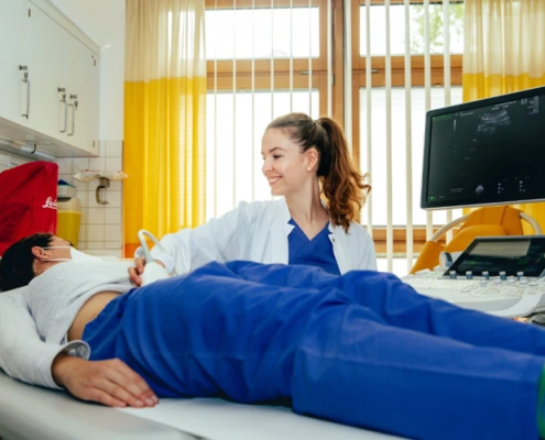 Ultraschalluntersuchung im Endometriosezentrum des Klinikums Kassel.